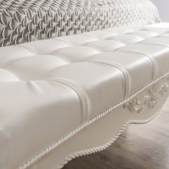 Банкетка Мишель (белый матовый) в Александровском - alexsandrovskoe.mebel24.online | фото 3