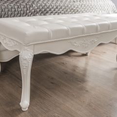 Банкетка Мишель (белый матовый) в Александровском - alexsandrovskoe.mebel24.online | фото 4