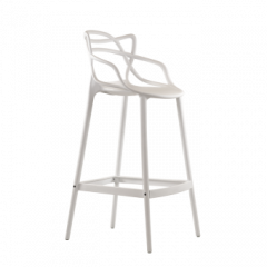 Барный стул Barneo N-235 Masters, белый, design Phillip Stark в Александровском - alexsandrovskoe.mebel24.online | фото