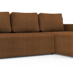 Диван угловой Алиса 3 Shaggy BROWN - TEOS BLACK в Александровском - alexsandrovskoe.mebel24.online | фото