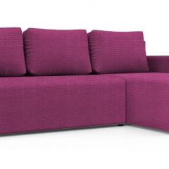 Диван угловой Алиса 3 Shaggy FUCHSIA - TEOS BLACK в Александровском - alexsandrovskoe.mebel24.online | фото