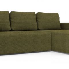 Диван угловой Алиса 3 Shaggy GREEN - TEOS BLACK в Александровском - alexsandrovskoe.mebel24.online | фото