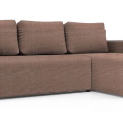 Диван угловой Алиса 3 Shaggy MOCCA - TEOS BLACK в Александровском - alexsandrovskoe.mebel24.online | фото