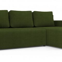 Диван угловой Алиса 3 Vital GREEN - Teos Dark Brown в Александровском - alexsandrovskoe.mebel24.online | фото