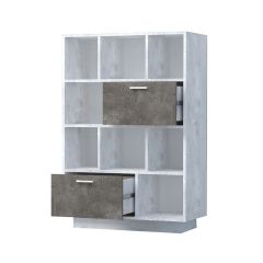 Эго К-1 Комод с 2мя ящ (бетон светлый/камень темный) цоколь в Александровском - alexsandrovskoe.mebel24.online | фото 2