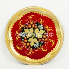 Электрический самовар "Рюмка" 3 литра в наборе №1 с росписью "Хохлома на красном" в Александровском - alexsandrovskoe.mebel24.online | фото 3
