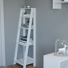 Этажерка лофт (белый) в Александровском - alexsandrovskoe.mebel24.online | фото 2