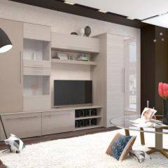 Стенка Монако МДФ в Александровском - alexsandrovskoe.mebel24.online | фото