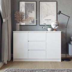 МОРИ Гостиная модульная (белый) в Александровском - alexsandrovskoe.mebel24.online | фото 9