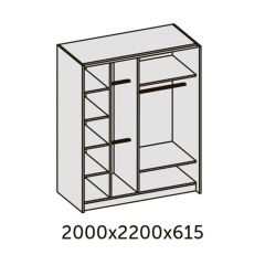 ИННЭС-5 Шкаф-купе 2-х дв. 2000 (2дв. Ф1 - венге) в Александровском - alexsandrovskoe.mebel24.online | фото 3