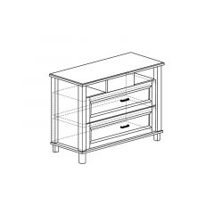 Комод №411 Прованс в Александровском - alexsandrovskoe.mebel24.online | фото 2