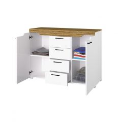 Комод Милана (Белый/Сосна Гранд) в Александровском - alexsandrovskoe.mebel24.online | фото 2