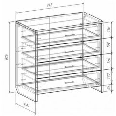Комод с плитой 22 мм ЛИБЕРТИ в Александровском - alexsandrovskoe.mebel24.online | фото 3