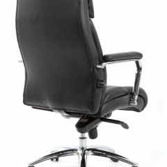Кресло BRABIX PREMIUM "Phaeton EX-502" (кожа с компаньоном, хром, черное) 530882 в Александровском - alexsandrovskoe.mebel24.online | фото 4