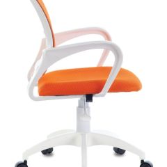 Кресло BRABIX "Fly MG-396W", пластик белый, сетка, оранжевое, 532401, MG-396W_532401 в Александровском - alexsandrovskoe.mebel24.online | фото 3