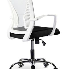 Кресло BRABIX "Wings MG-306" (пластик белый, хром, сетка, серое/черное) 532010 в Александровском - alexsandrovskoe.mebel24.online | фото 4