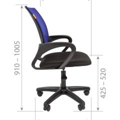 Кресло для оператора CHAIRMAN 696  LT (ткань стандарт 15-21/сетка TW-01) в Александровском - alexsandrovskoe.mebel24.online | фото 5