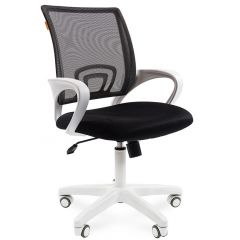 Кресло для оператора CHAIRMAN 696 white (ткань TW-11/сетка TW-01) в Александровском - alexsandrovskoe.mebel24.online | фото