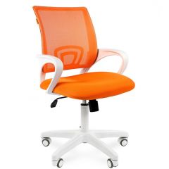 Кресло для оператора CHAIRMAN 696 white (ткань TW-16/сетка TW-66) в Александровском - alexsandrovskoe.mebel24.online | фото