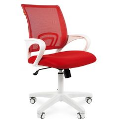 Кресло для оператора CHAIRMAN 696 white (ткань TW-19/сетка TW-69) в Александровском - alexsandrovskoe.mebel24.online | фото