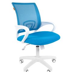 Кресло для оператора CHAIRMAN 696 white (ткань TW-43/сетка TW-34) в Александровском - alexsandrovskoe.mebel24.online | фото