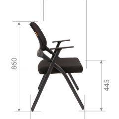 Кресло для посетителей CHAIRMAN NEXX (ткань стандарт черный/сетка DW-61) в Александровском - alexsandrovskoe.mebel24.online | фото 7