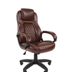 Кресло для руководителя  CHAIRMAN 432 (Экокожа коричневая) в Александровском - alexsandrovskoe.mebel24.online | фото