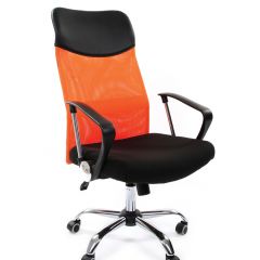 Кресло для руководителя CHAIRMAN 610 N (15-21 черный/сетка оранжевый) в Александровском - alexsandrovskoe.mebel24.online | фото