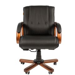 Кресло для руководителя CHAIRMAN  653 М (Кожа) Черное в Александровском - alexsandrovskoe.mebel24.online | фото 2