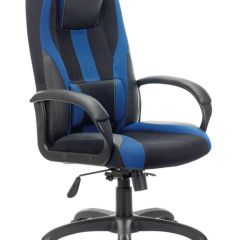Кресло компьютерное BRABIX PREMIUM "Rapid GM-102" (экокожа/ткань, черное/синее) 532106 в Александровском - alexsandrovskoe.mebel24.online | фото