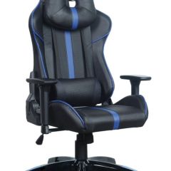 Кресло компьютерное BRABIX "GT Carbon GM-120" (черное/синее) 531930 в Александровском - alexsandrovskoe.mebel24.online | фото