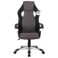 Кресло компьютерное BRABIX Techno GM-002 (ткань) черное/серое, вставки белые (531815) в Александровском - alexsandrovskoe.mebel24.online | фото 3