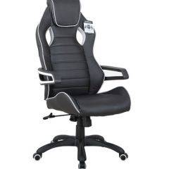Кресло компьютерное BRABIX Techno Pro GM-003 (экокожа черное/серое, вставки серые) 531814 в Александровском - alexsandrovskoe.mebel24.online | фото 2
