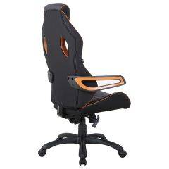 Кресло компьютерное BRABIX Techno Pro GM-003 (ткань черное/серое, вставки оранжевые) 531813 в Александровском - alexsandrovskoe.mebel24.online | фото 6