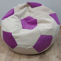 Кресло-мешок Мяч M (Nice Vanilla-Shaggy Fuchsia) в Александровском - alexsandrovskoe.mebel24.online | фото