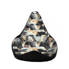 Кресло-мешок XL Snow Brown-Black в Александровском - alexsandrovskoe.mebel24.online | фото