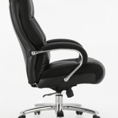 Кресло офисное BRABIX PREMIUM "Bomer HD-007" (рециклированная кожа, хром, черное) 531939 в Александровском - alexsandrovskoe.mebel24.online | фото 3
