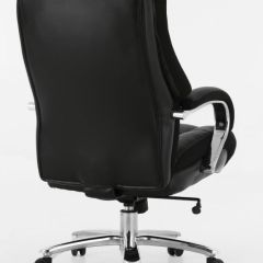 Кресло офисное BRABIX PREMIUM "Bomer HD-007" (рециклированная кожа, хром, черное) 531939 в Александровском - alexsandrovskoe.mebel24.online | фото 4