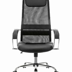 Кресло офисное BRABIX PREMIUM "Stalker EX-608 CH" (хром, ткань-сетка/кожзам, черное) 532091 в Александровском - alexsandrovskoe.mebel24.online | фото 3
