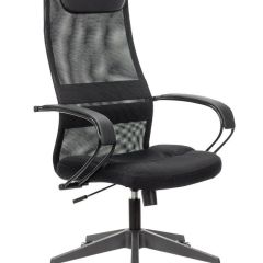 Кресло офисное BRABIX PREMIUM "Stalker EX-608 PL" (ткань-сетка/кожзам, черное) 532090 в Александровском - alexsandrovskoe.mebel24.online | фото