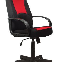 Кресло офисное BRABIX "City EX-512", ткань черная/красная, TW, 531408 в Александровском - alexsandrovskoe.mebel24.online | фото