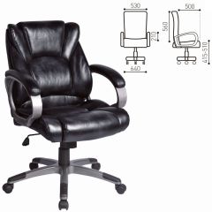Кресло офисное BRABIX "Eldorado EX-504", экокожа, черное, 530874 в Александровском - alexsandrovskoe.mebel24.online | фото 3