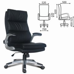 Кресло офисное BRABIX "Fregat EX-510" (рециклированная кожа, черное) 530863 в Александровском - alexsandrovskoe.mebel24.online | фото 2