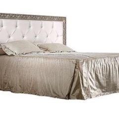 Кровать 2-х спальная(1,6 м)Тиффани Premium черная/серебро с мягким элементом со стразами с подъемным механизмом (ТФКР-2[3][7](П) в Александровском - alexsandrovskoe.mebel24.online | фото