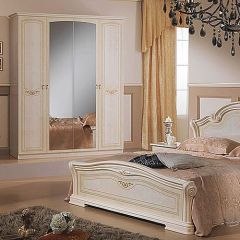 Кровать 2-х спальная 1600*2000, Ирина, изголовье ЛДСП (08.116) *без основания (дерево, беж) в Александровском - alexsandrovskoe.mebel24.online | фото 2