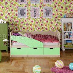 Кровать Бабочки (Салатовый матовый) 1600 в Александровском - alexsandrovskoe.mebel24.online | фото