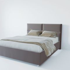 Кровать Корсика с ПМ 1200 (велюр темно-серый) в Александровском - alexsandrovskoe.mebel24.online | фото 2