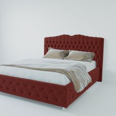Кровать Нягань с ПМ 1200 (велюр бордо) в Александровском - alexsandrovskoe.mebel24.online | фото