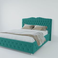 Кровать Нягань с ПМ 900 (велюр бирюзовый) в Александровском - alexsandrovskoe.mebel24.online | фото 2