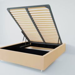 Кровать Подиум с ПМ 800 (экокожа бежевая) в Александровском - alexsandrovskoe.mebel24.online | фото